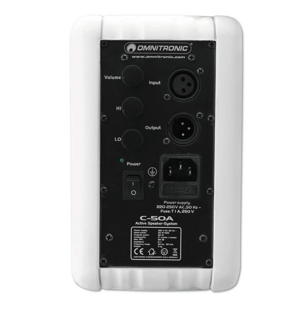 OMNITRONIC C-50A aktiv weiß 2x