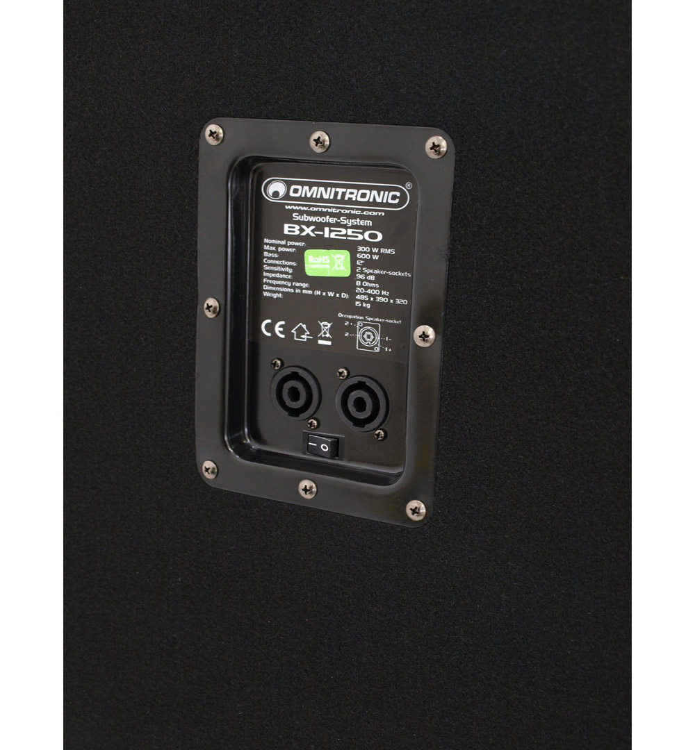 OMNITRONIC BX-1250 Subwoofer 600W