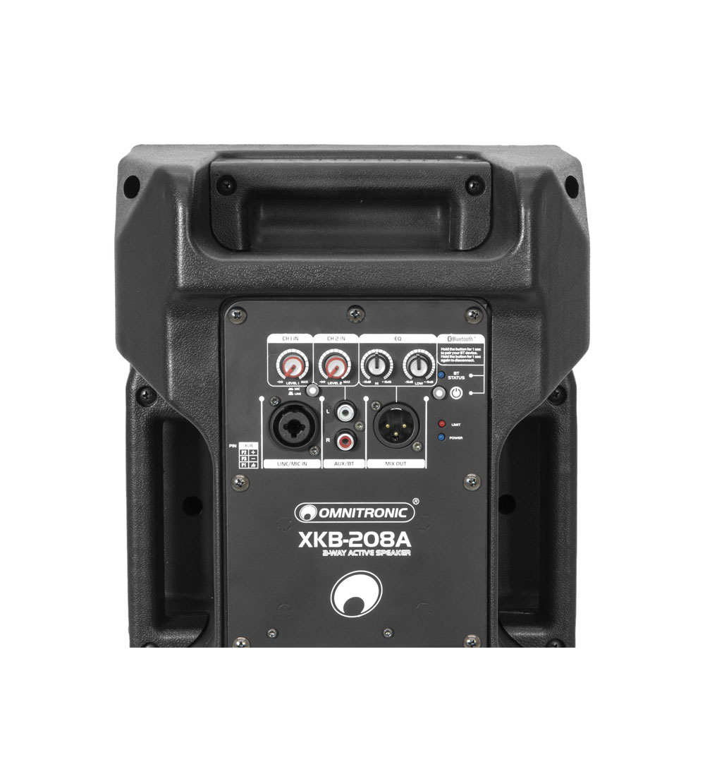 OMNITRONIC XKB-208A 2-Wege Lautsprecher, aktiv, Bluetooth