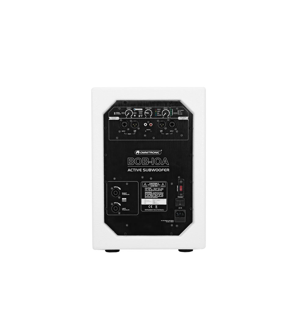OMNITRONIC BOB-10A Subwoofer aktiv weiß