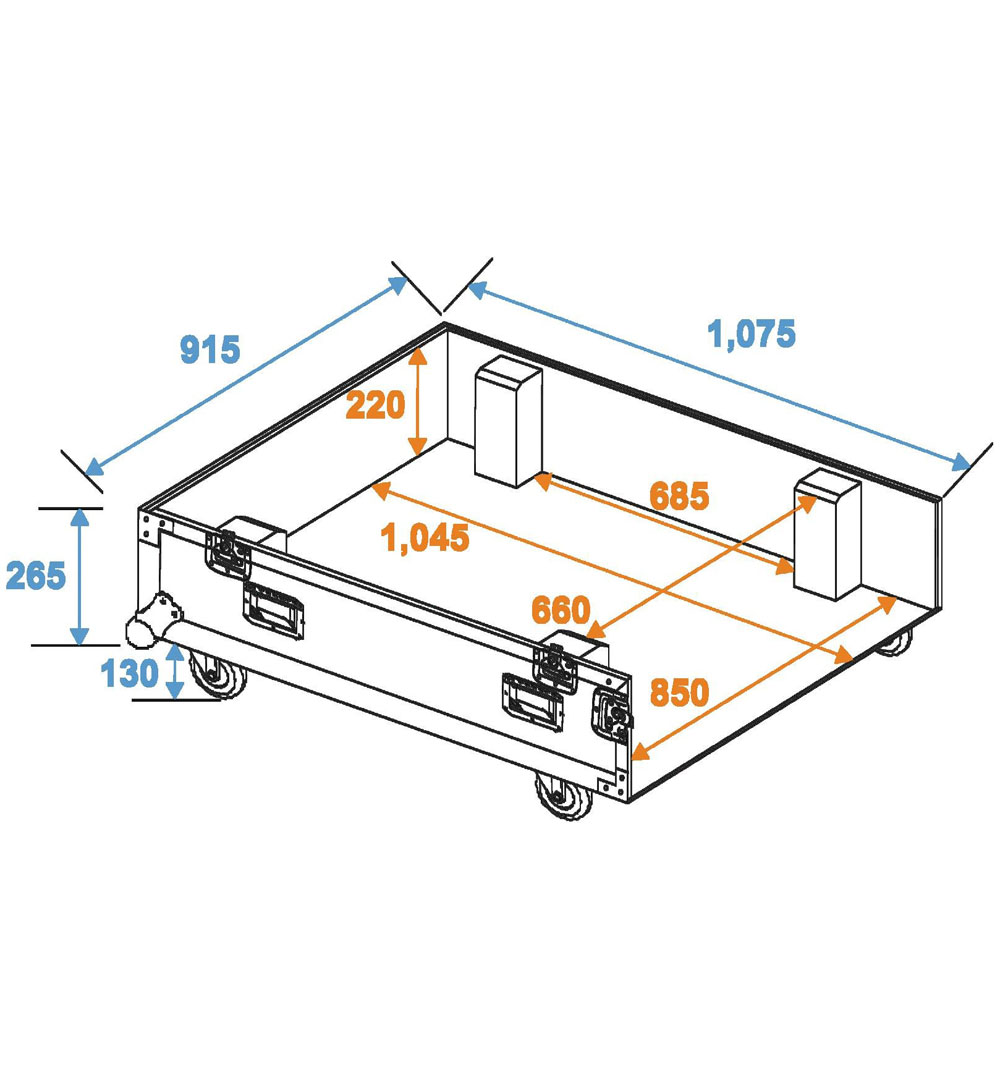 ROADINGER Flightcase 4x CLA-228