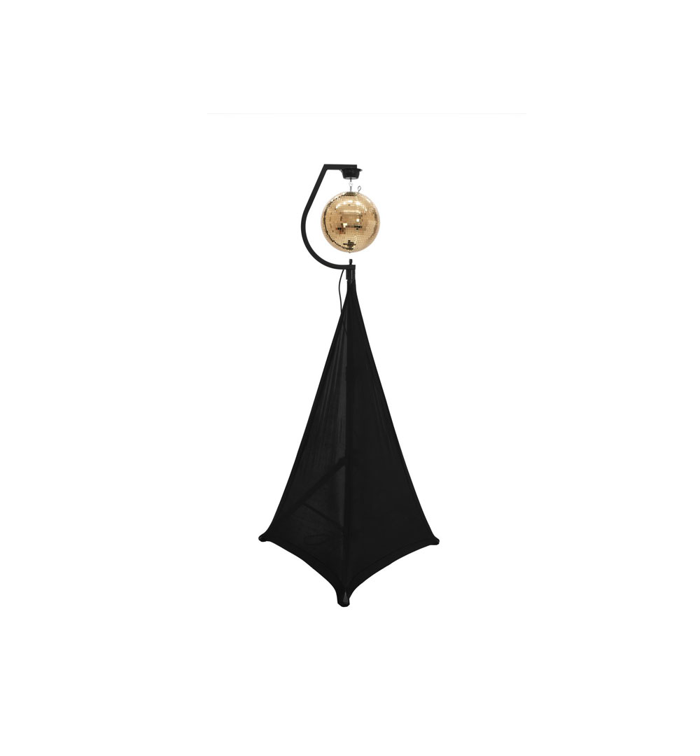 EUROLITE Set Spiegelkugel 50cm gold mit Stativ und Segel schwarz