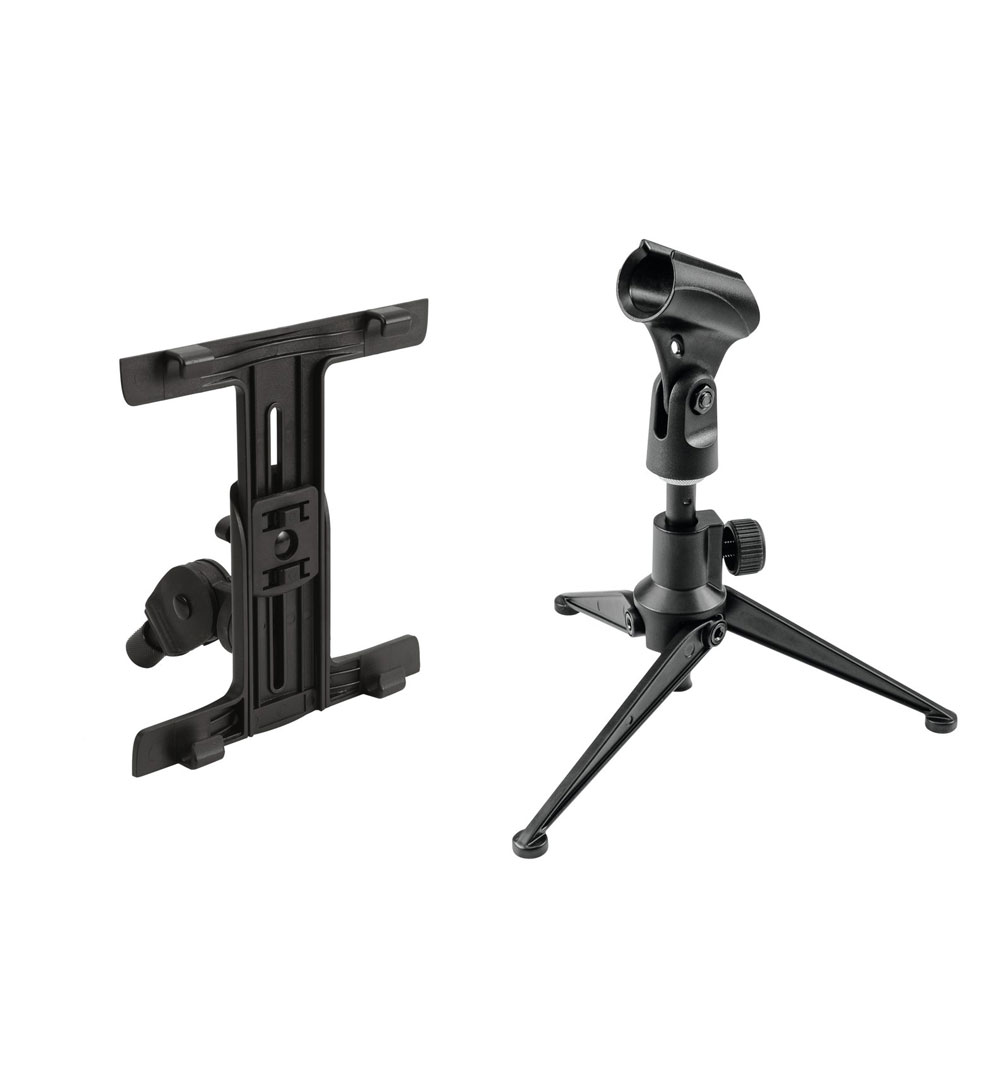 OMNITRONIC Set KS-4 Tisch-Mikrofonstativ + PD-4 Tablethalter