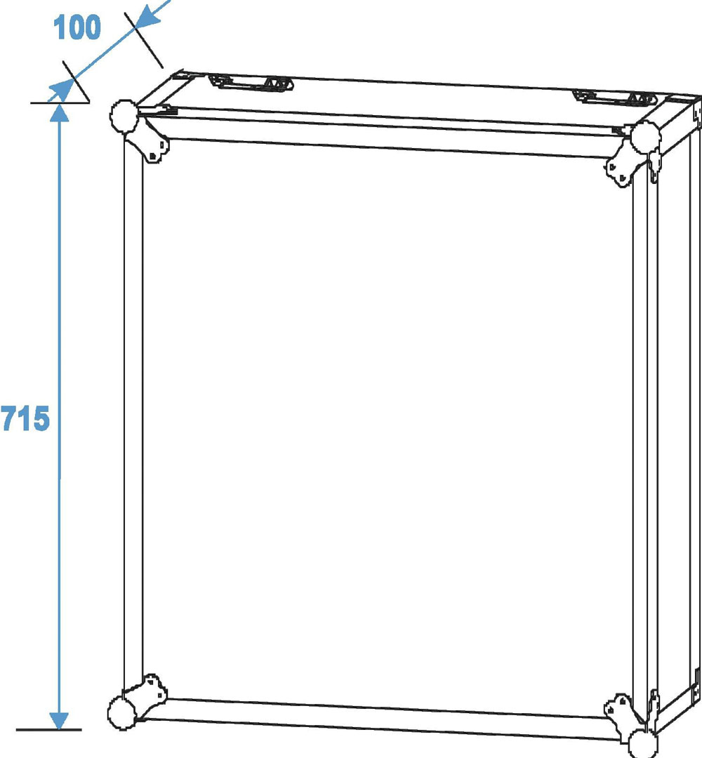 ROADINGER Rack Profi 20HE 45cm mit Rollen