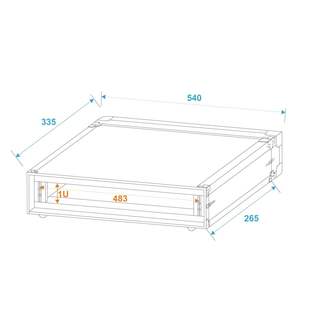 ROADINGER Rack Profi 1HE 25cm