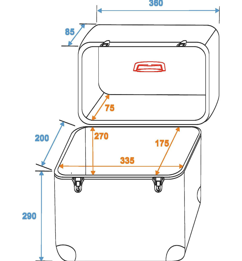 ROADINGER Platten-Case ALU Battle/Booking, abger.