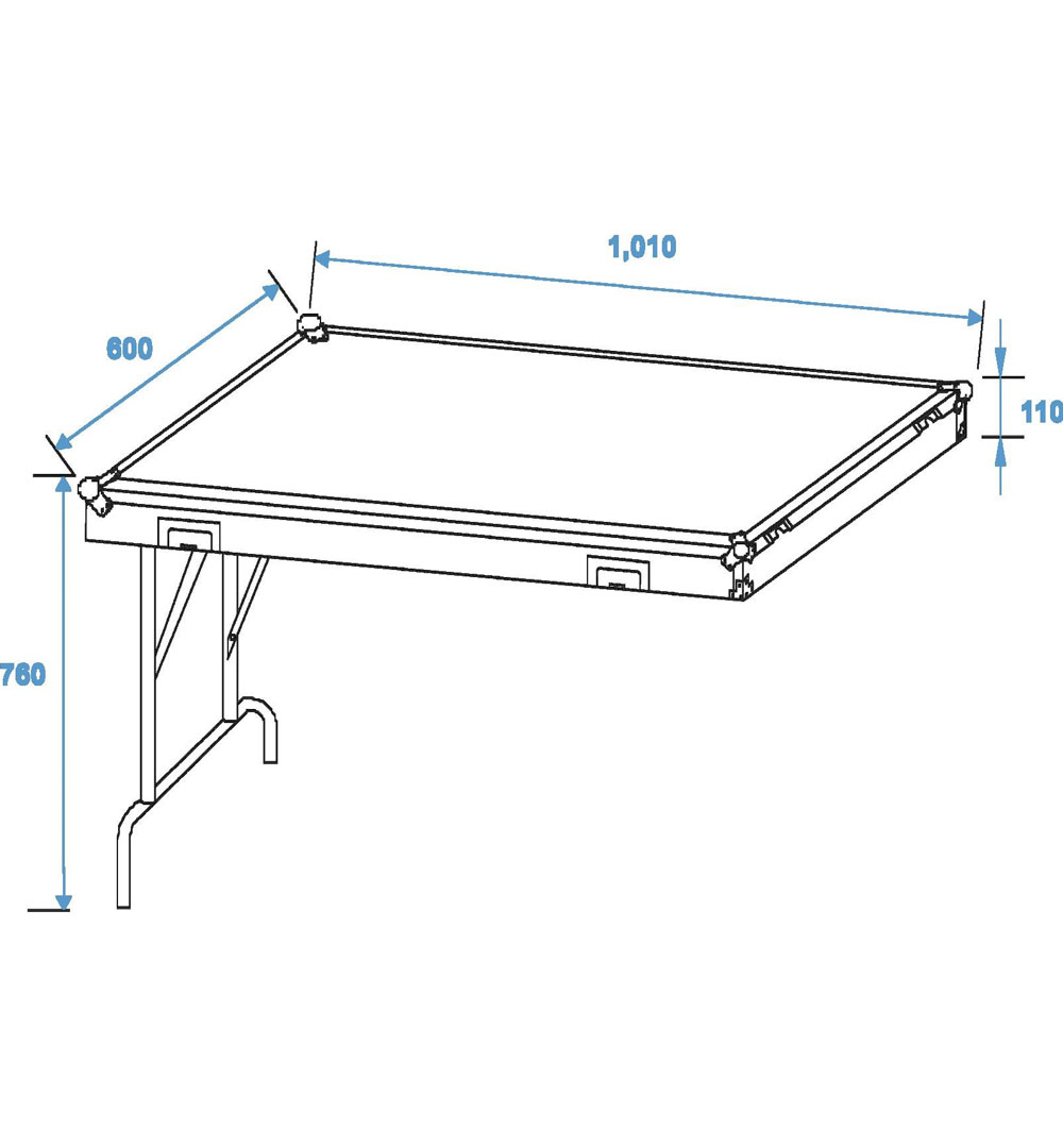 ROADINGER Universal-Schubladen-Case WDS-1 mit Rollen