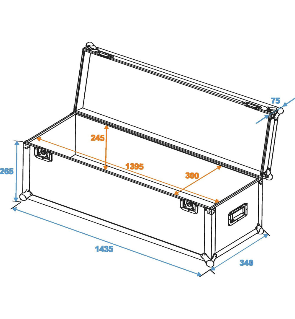 ROADINGER Universal-Case Profi 140x30x30cm