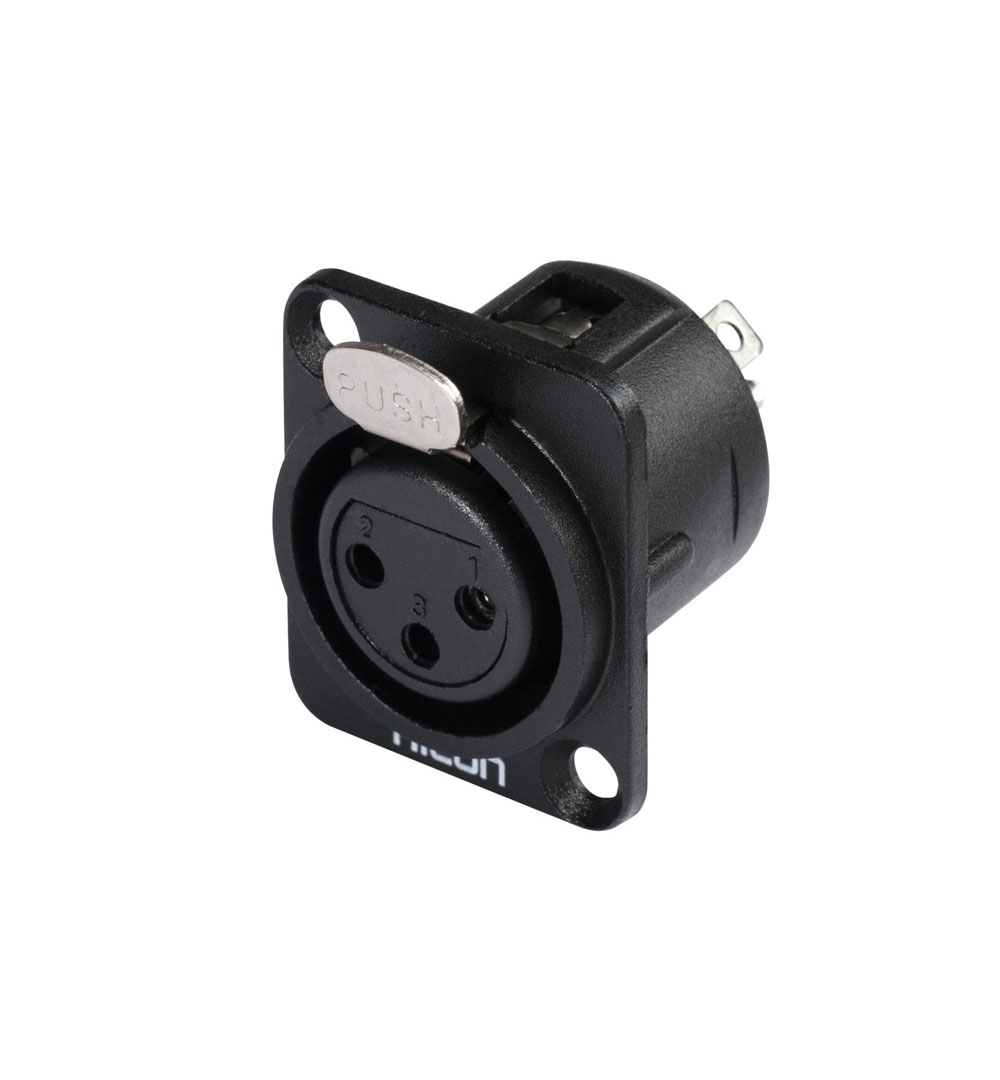 HICON XLR Einbaukupplung 3pol HI-X3DF-M