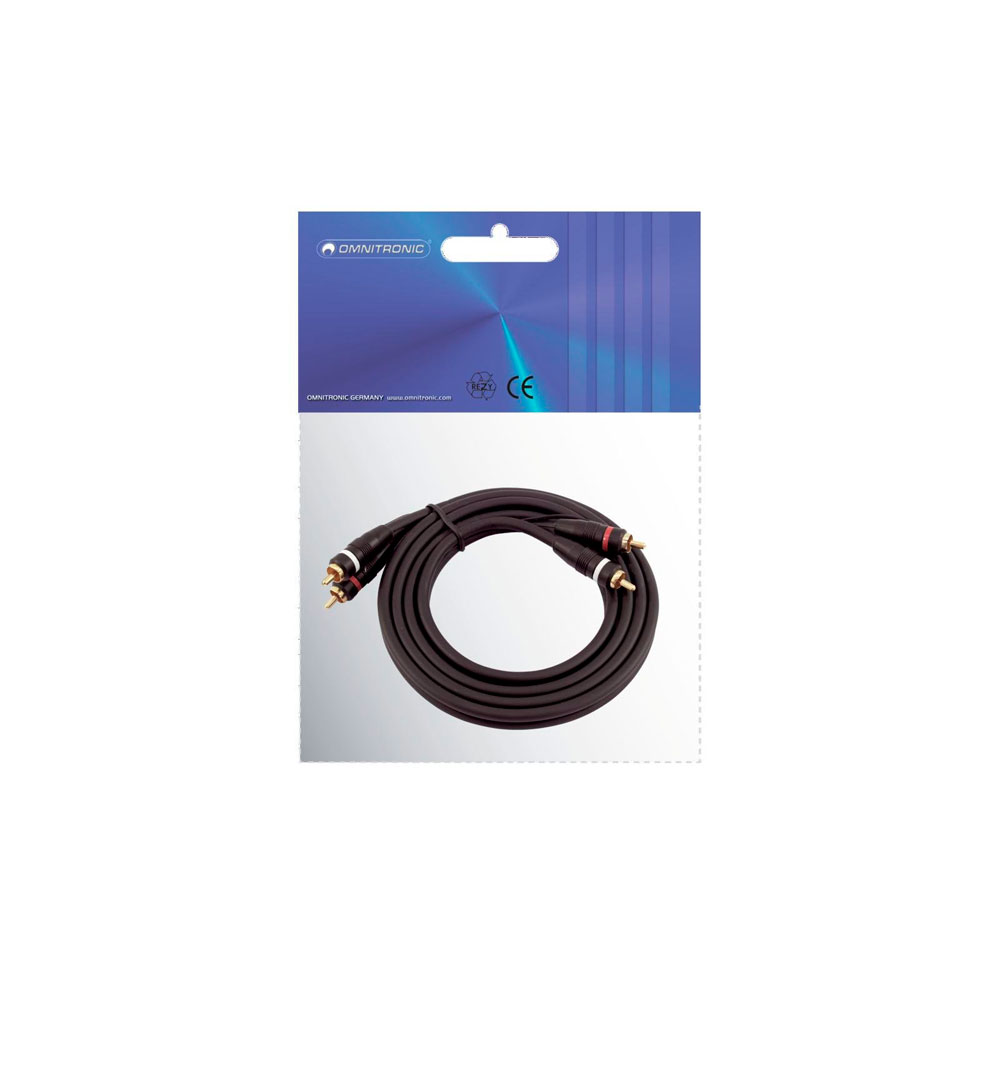 OMNITRONIC Cinch Kabel 2x2 Erdung 1,5mOMNITRONIC Cinch Kabel 2x2 Erdung 1,5m - live 03