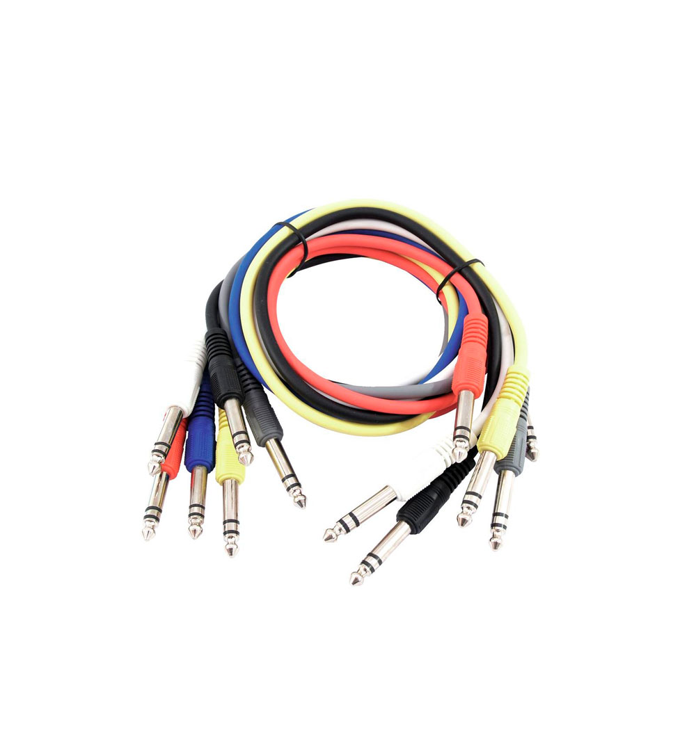 OMNITRONIC Klinkenkabel 6,3 Patchcord stereo 6x0,9m