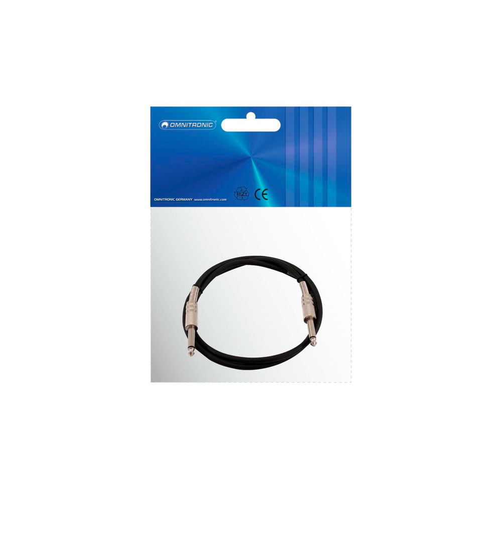OMNITRONIC Klinkenkabel 6,3 mono 1m swOMNITRONIC Klinkenkabel 6,3 mono 1m sw - live 03