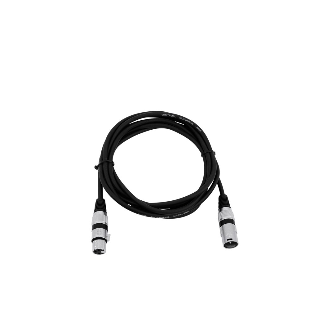 OMNITRONIC XLR Kabel 3pol 1,5m sw