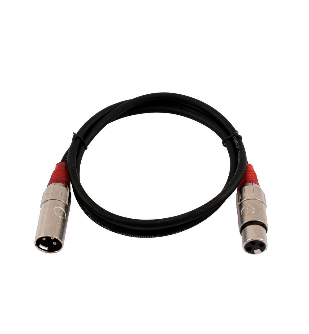 OMNITRONIC XLR Kabel 3pol 1,5m sw/rt