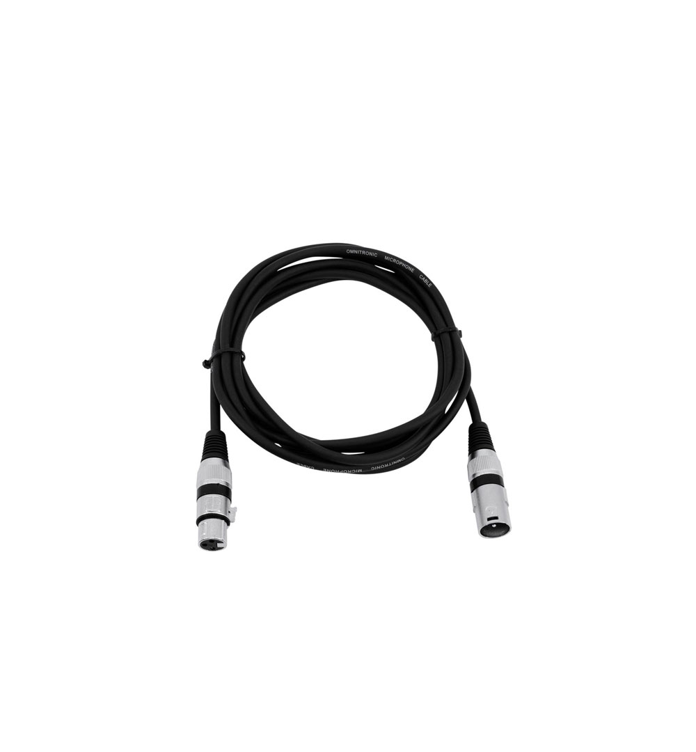 OMNITRONIC XLR Kabel 3pol 3m sw