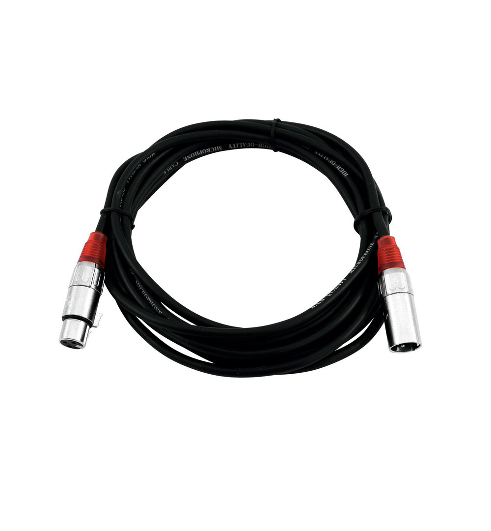 OMNITRONIC XLR Kabel 3pol 3m sw/rt