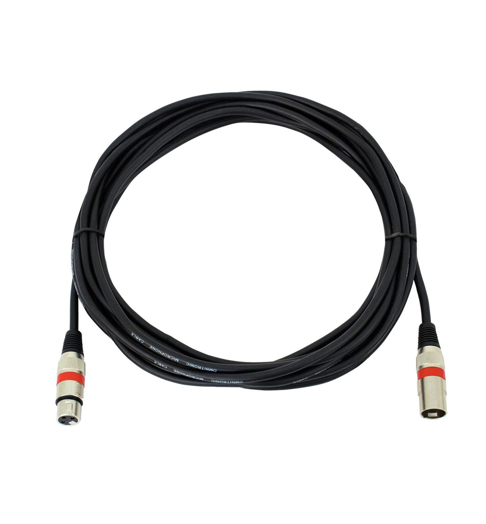 OMNITRONIC XLR Kabel 3pol 7,5m sw/rt