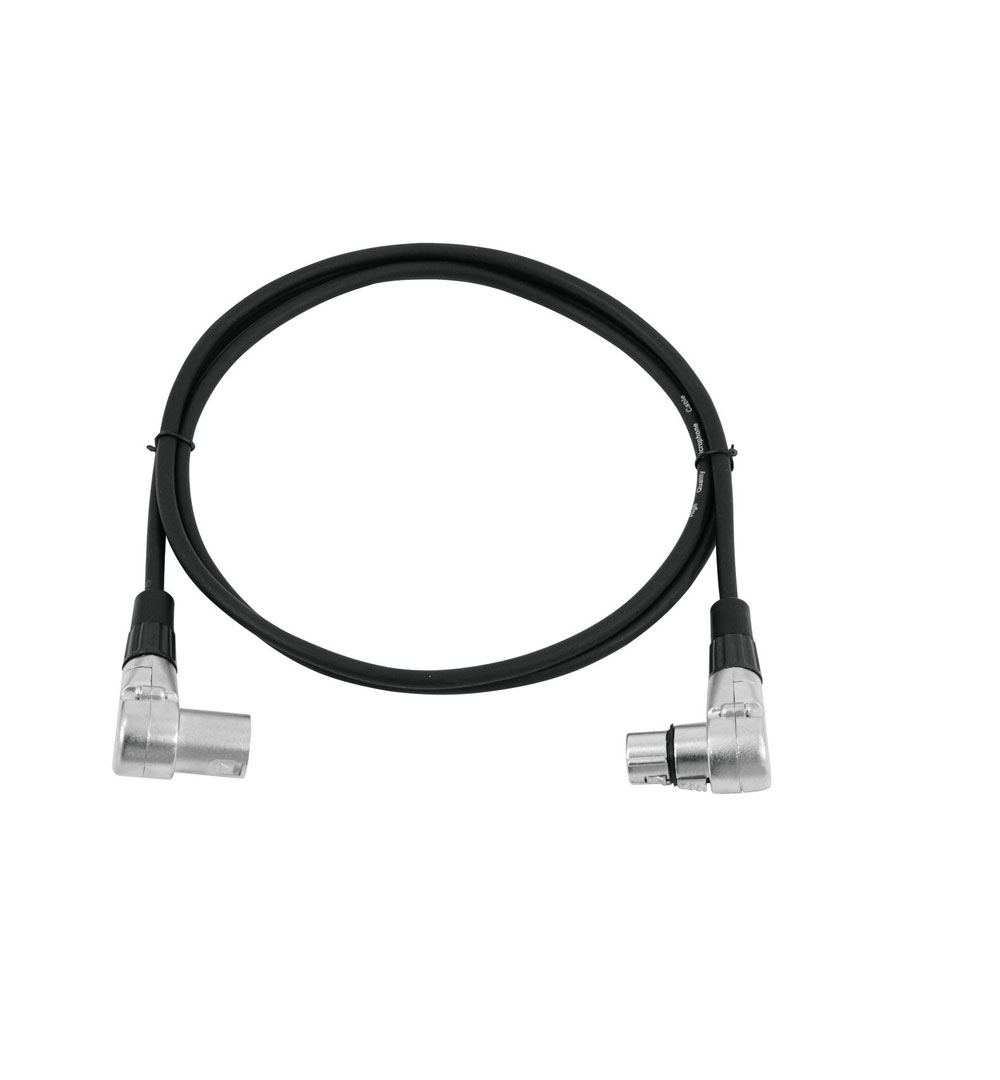 OMNITRONIC XLR Kabel 3pol 1,5m 90° sw