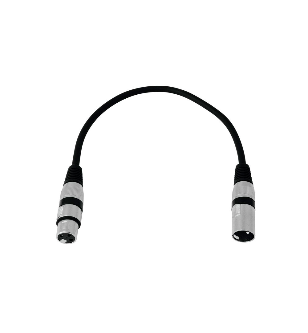 OMNITRONIC XLR Kabel 3pol 0,2m sw
