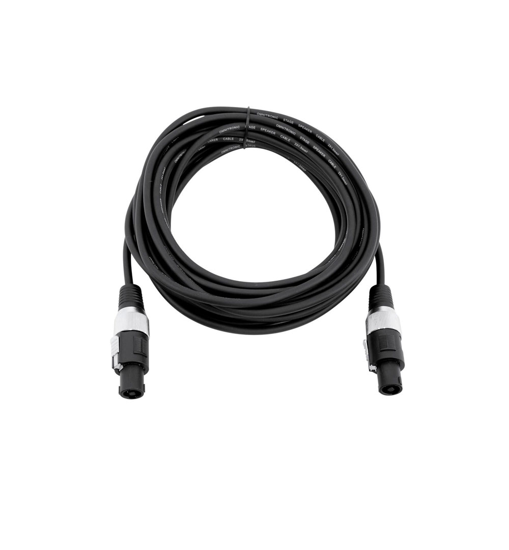 OMNITRONIC Lautsprecherkabel Speaker 2x1,5 10m sw