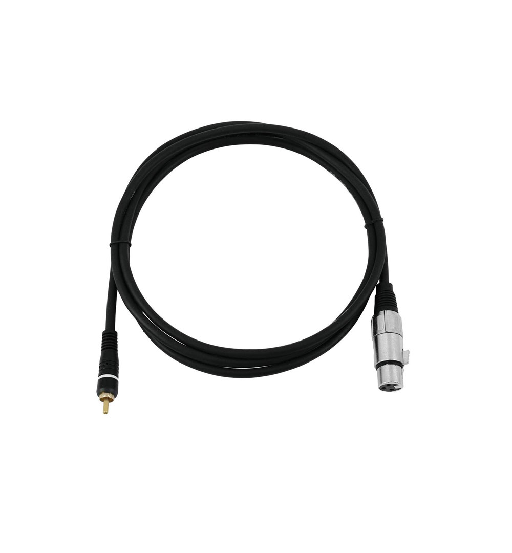 OMNITRONIC Adapterkabel Cinch/XLR(F) 2m sw