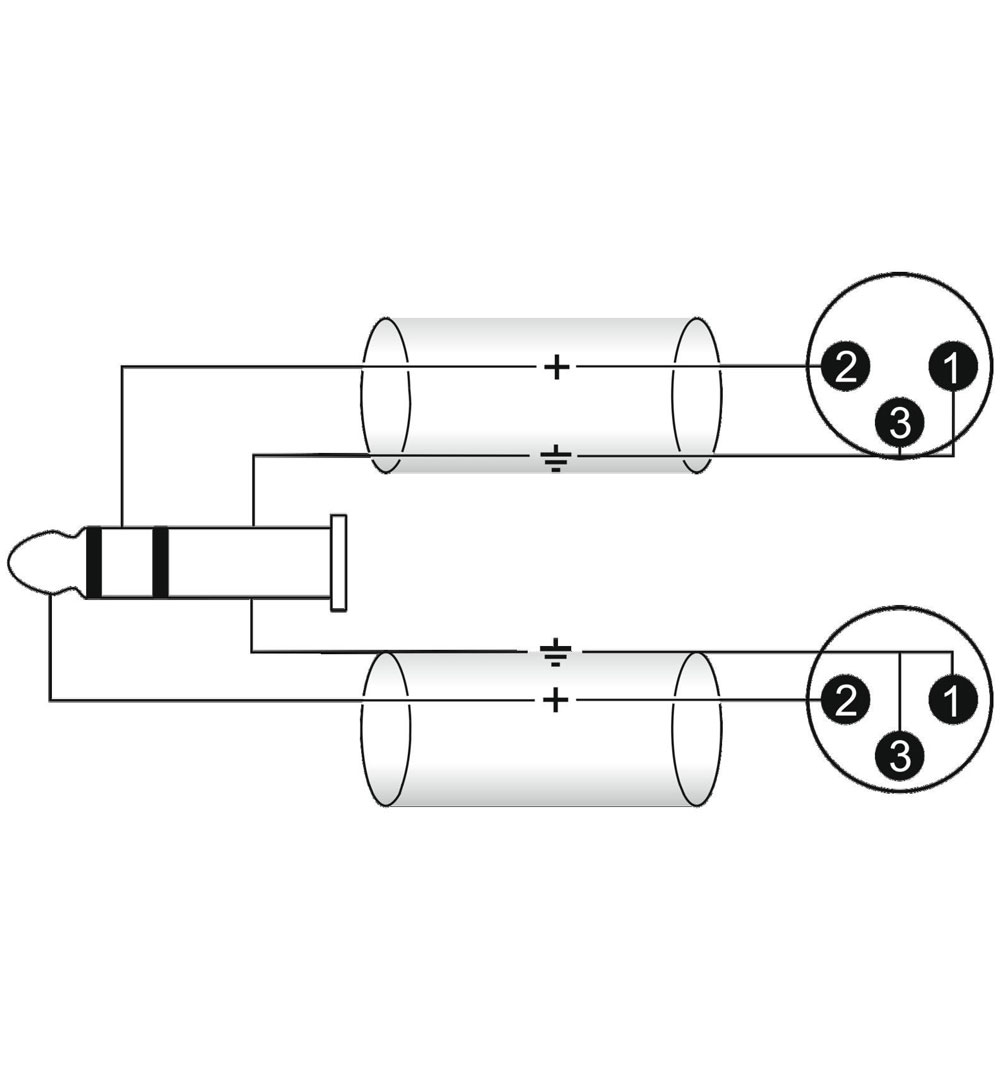 OMNITRONIC Adapterkabel 3,5 Klinke/2xXLR(M) 1,5m sw