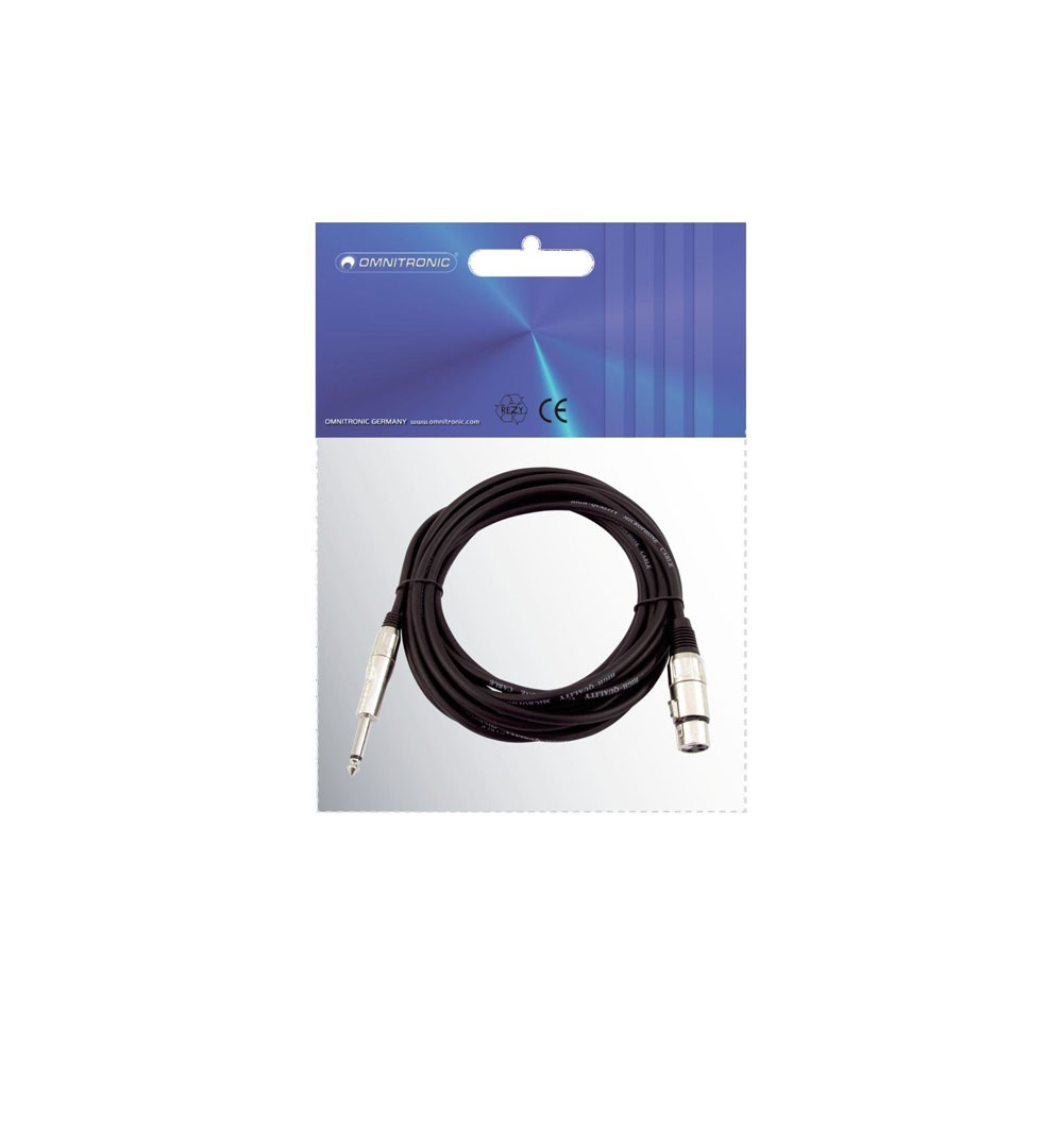 OMNITRONIC Adapterkabel XLR(F)/Klinke mono 5m swOMNITRONIC Adapterkabel XLR(F)/Klinke mono 5m sw - live 03