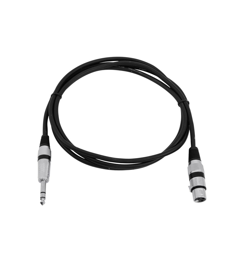 OMNITRONIC Adapterkabel XLR(F)/Klinke stereo 2m sw