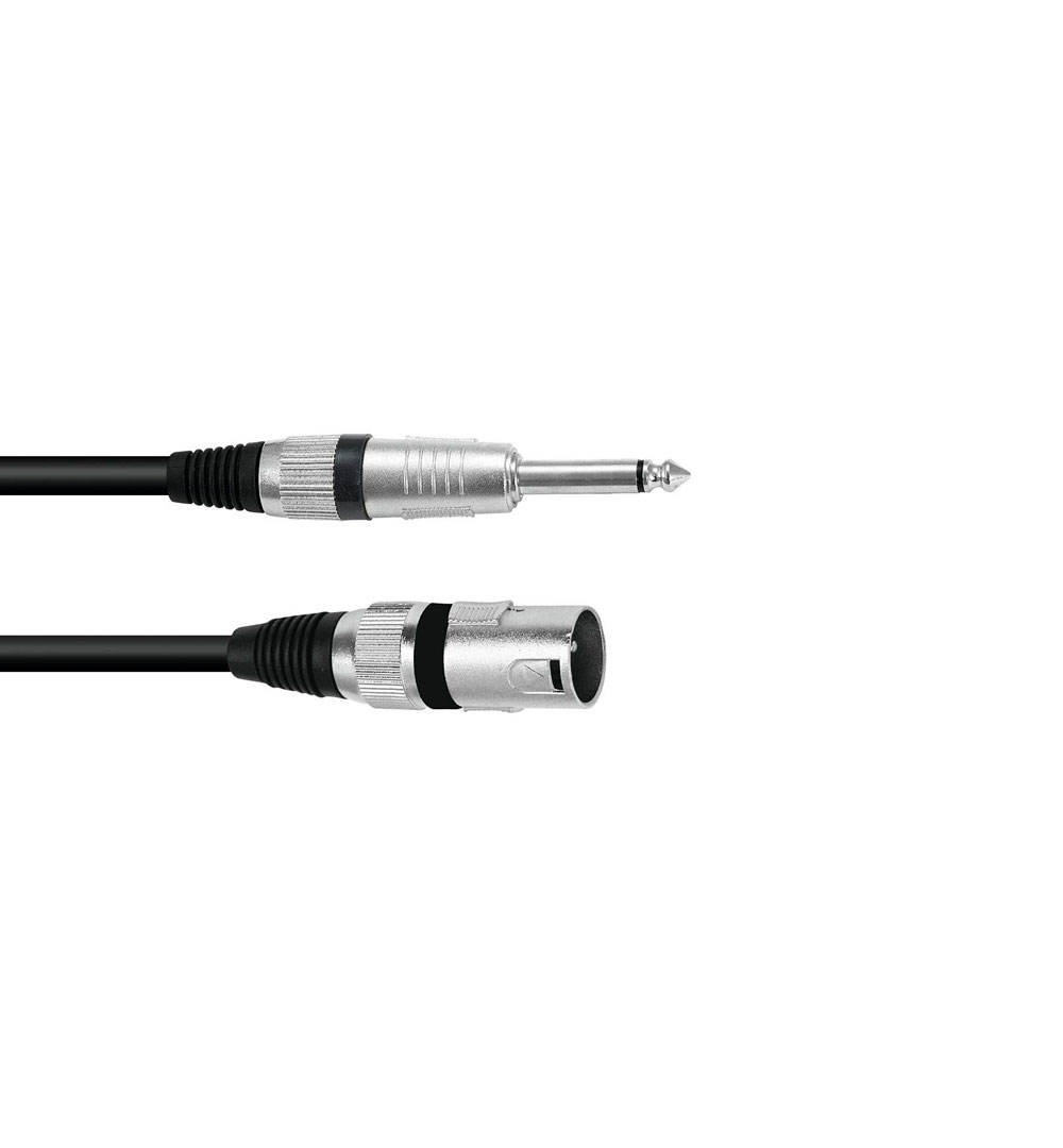 OMNITRONIC Adapterkabel XLR(M)/Klinke mono 5m sw