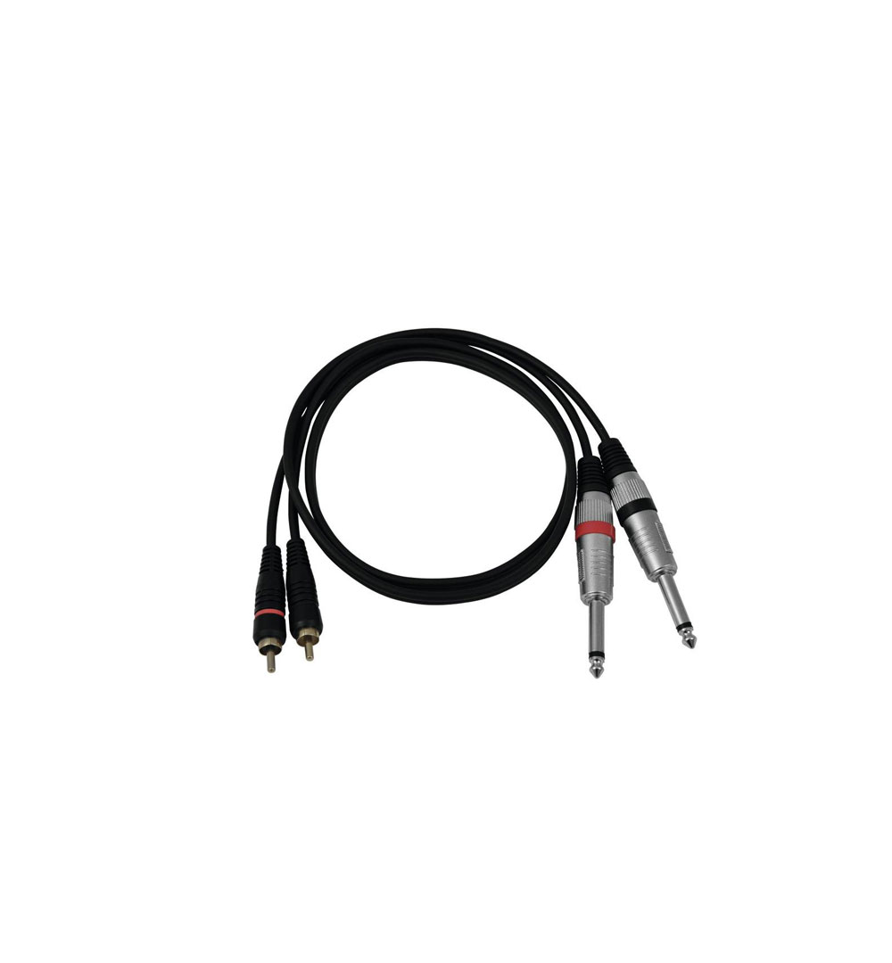 OMNITRONIC Adapterkabel 2xKlinke/2xCinch 1m sw