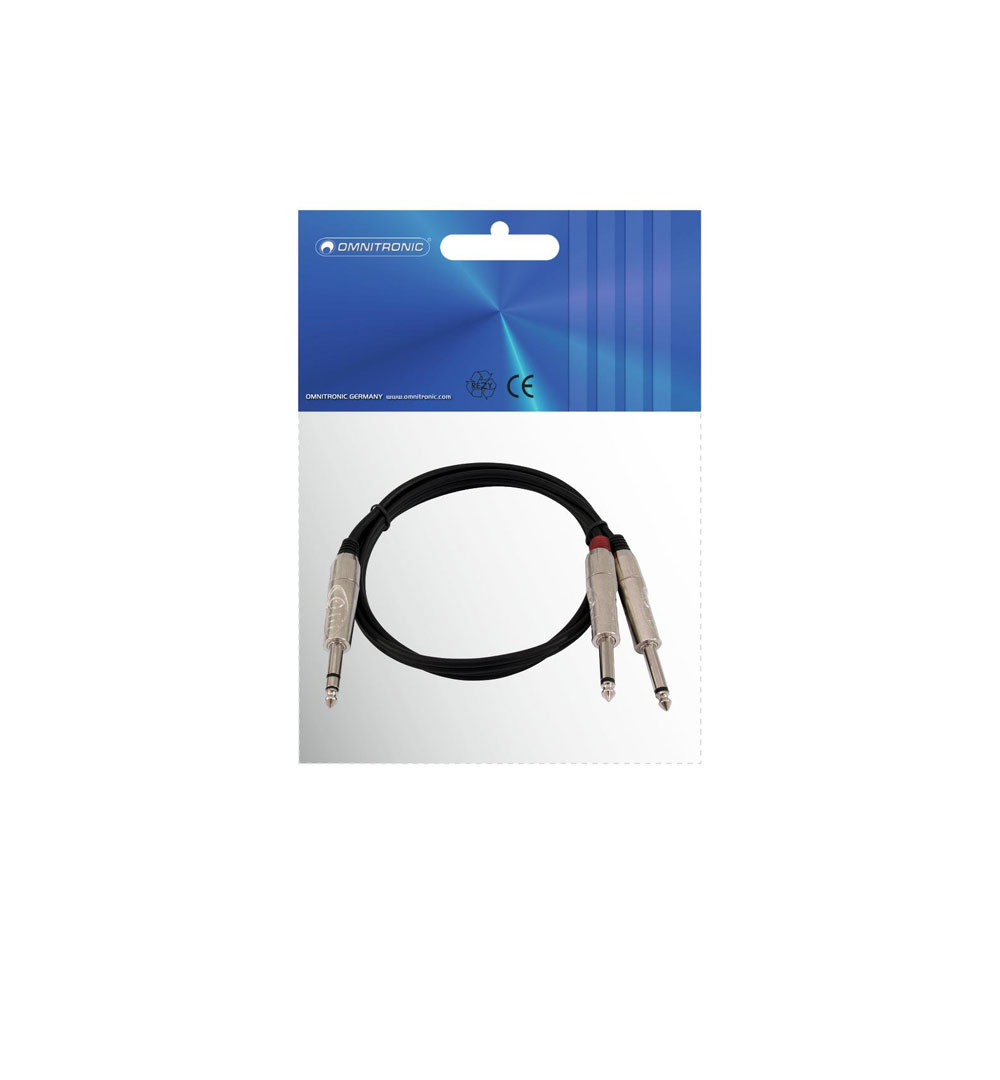 OMNITRONIC Adapterkabel Klinke/2xKlinke 3mOMNITRONIC Adapterkabel Klinke/2xKlinke 3m - live 03