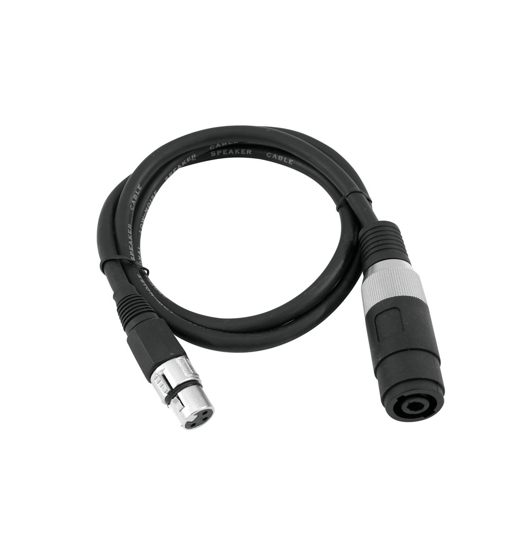 OMNITRONIC Adapterkabel Speaker(F)/XLR(F) 1m sw