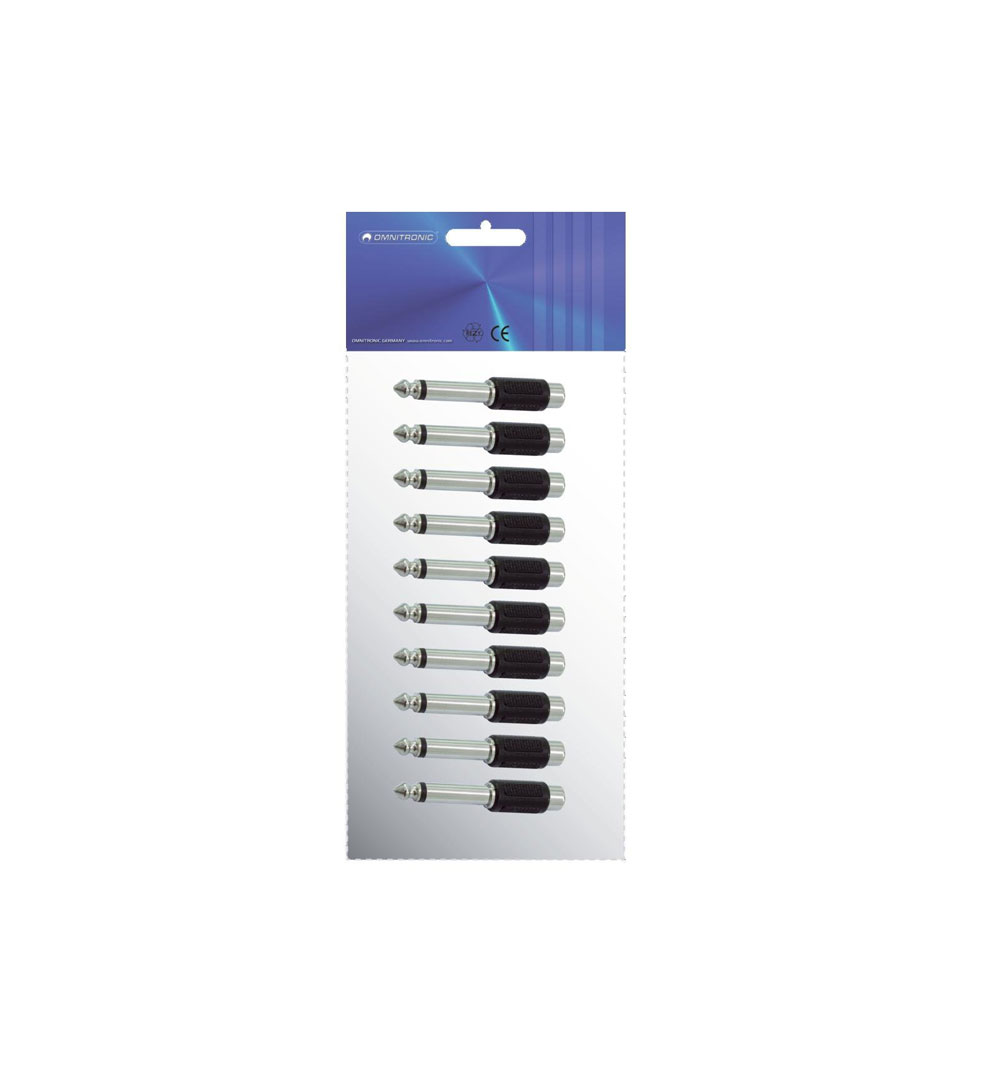 OMNITRONIC Adapter Cinch(F)/Klinke(M) 10x