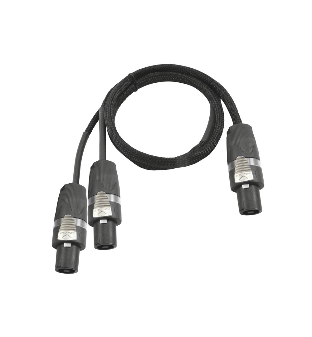 SOMMER CABLE Adapterkabel Speakon/2xSpeakon 1m sw