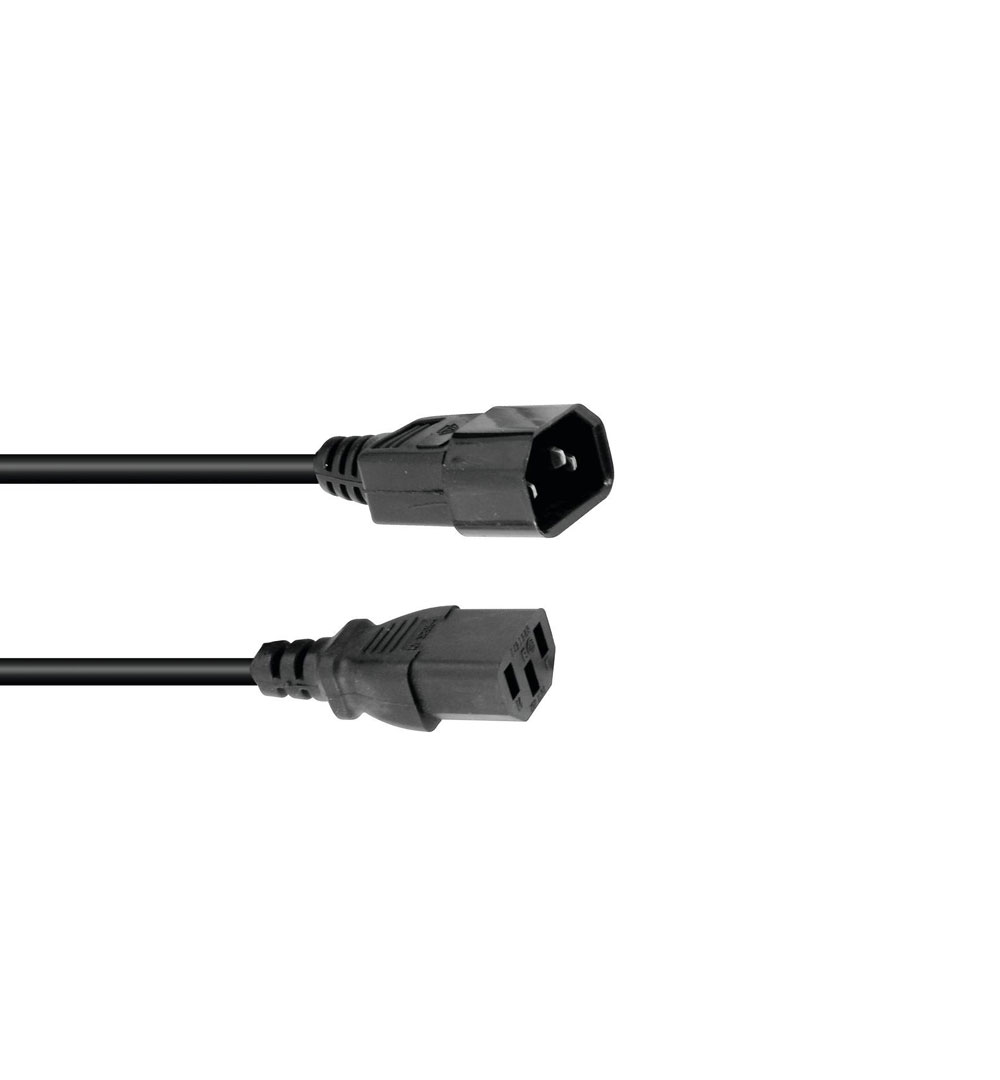 OMNITRONIC Kaltgeräte Verlängerung 3x0,75 0,6m sw