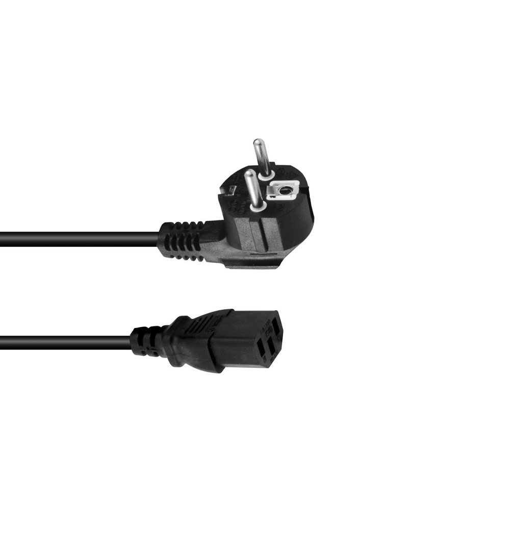 OMNITRONIC Kaltgeräte Netzkabel 3x1,5 10m sw