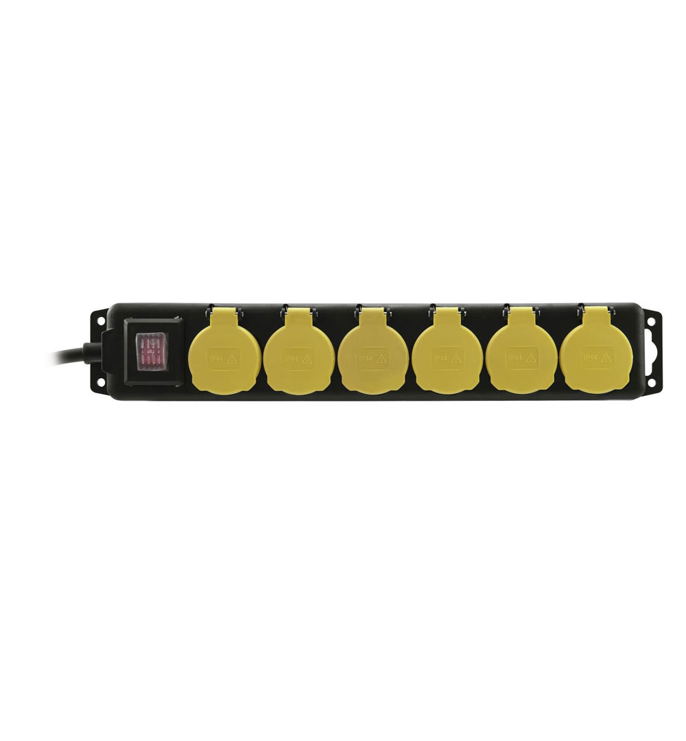 EUROLITE Steckdosenleiste 6-fach IP44 sw 10m