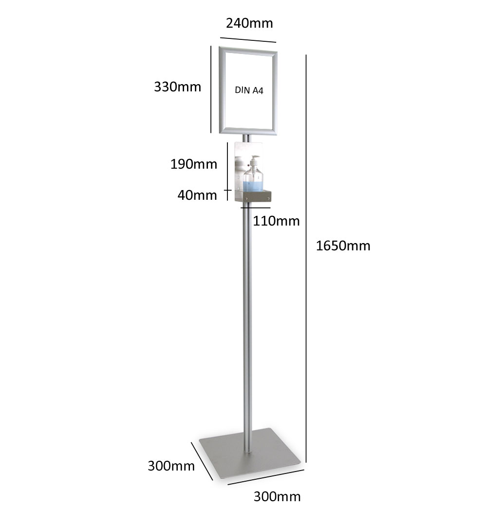 Desinfektionsständer Klassik Maße