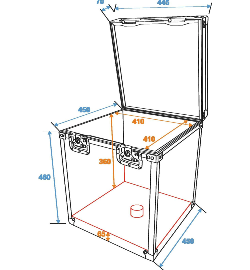 ROADINGER Flightcase Spiegelkugel 40cm