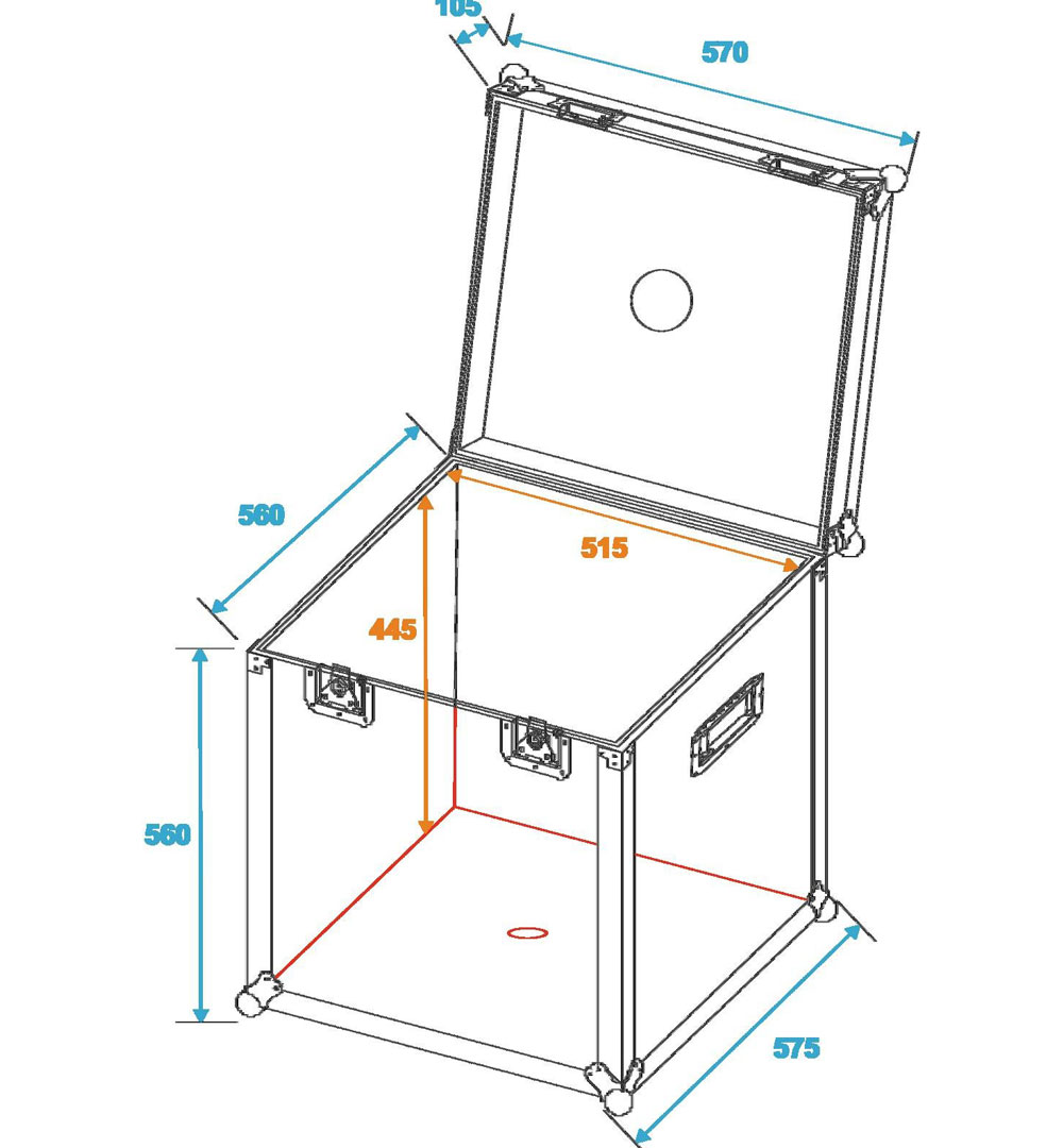 ROADINGER Flightcase Spiegelkugel 50cm