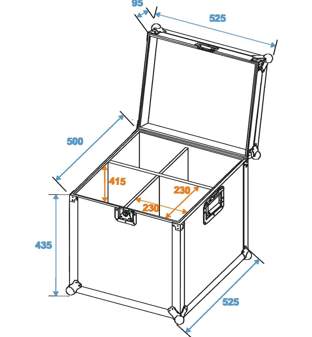 ROADINGER Flightcase EP-64 4xPAR-64 Spot lang