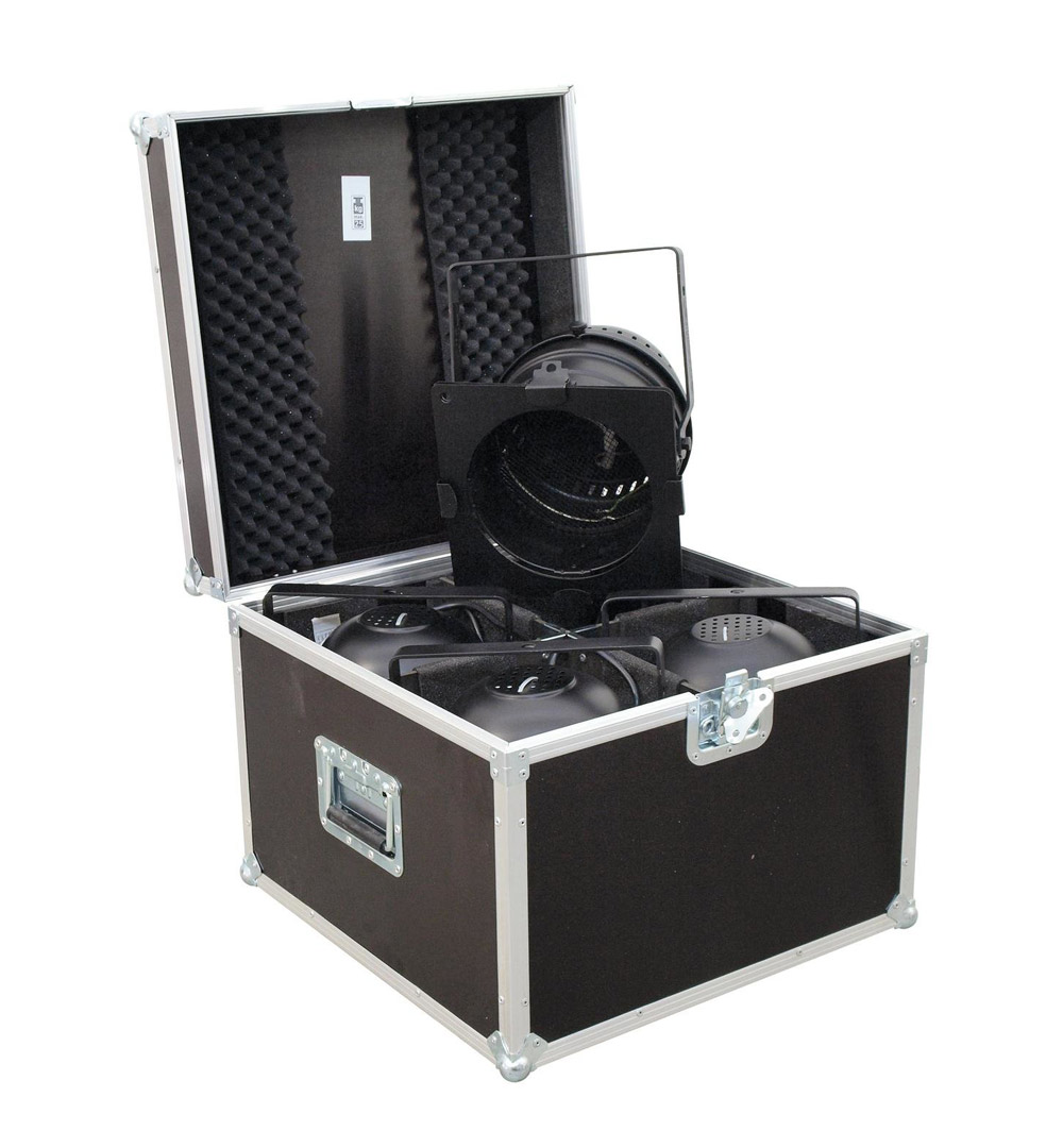 ROADINGER Flightcase 4x PAR-64 Spot kurz