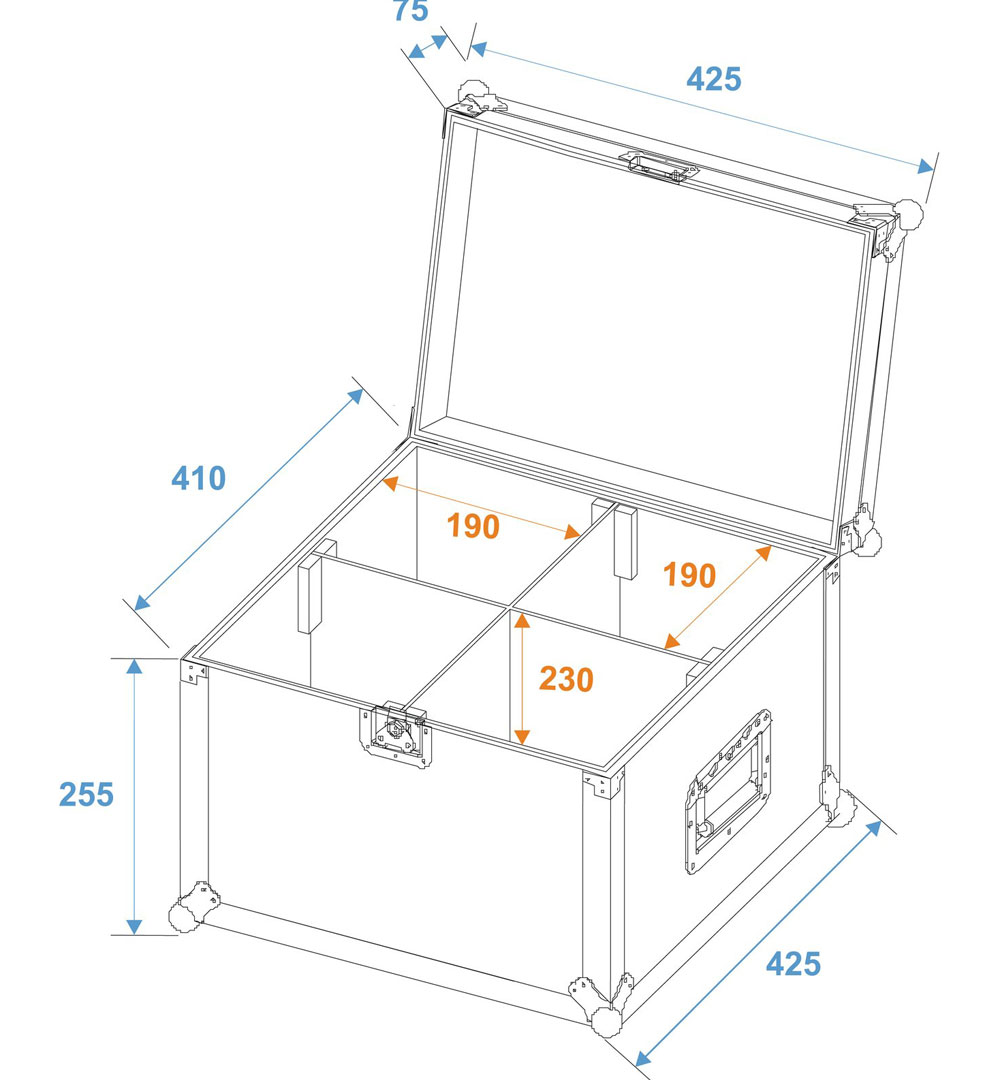 ROADINGER Flightcase 4x TMH-6/7/8/9
