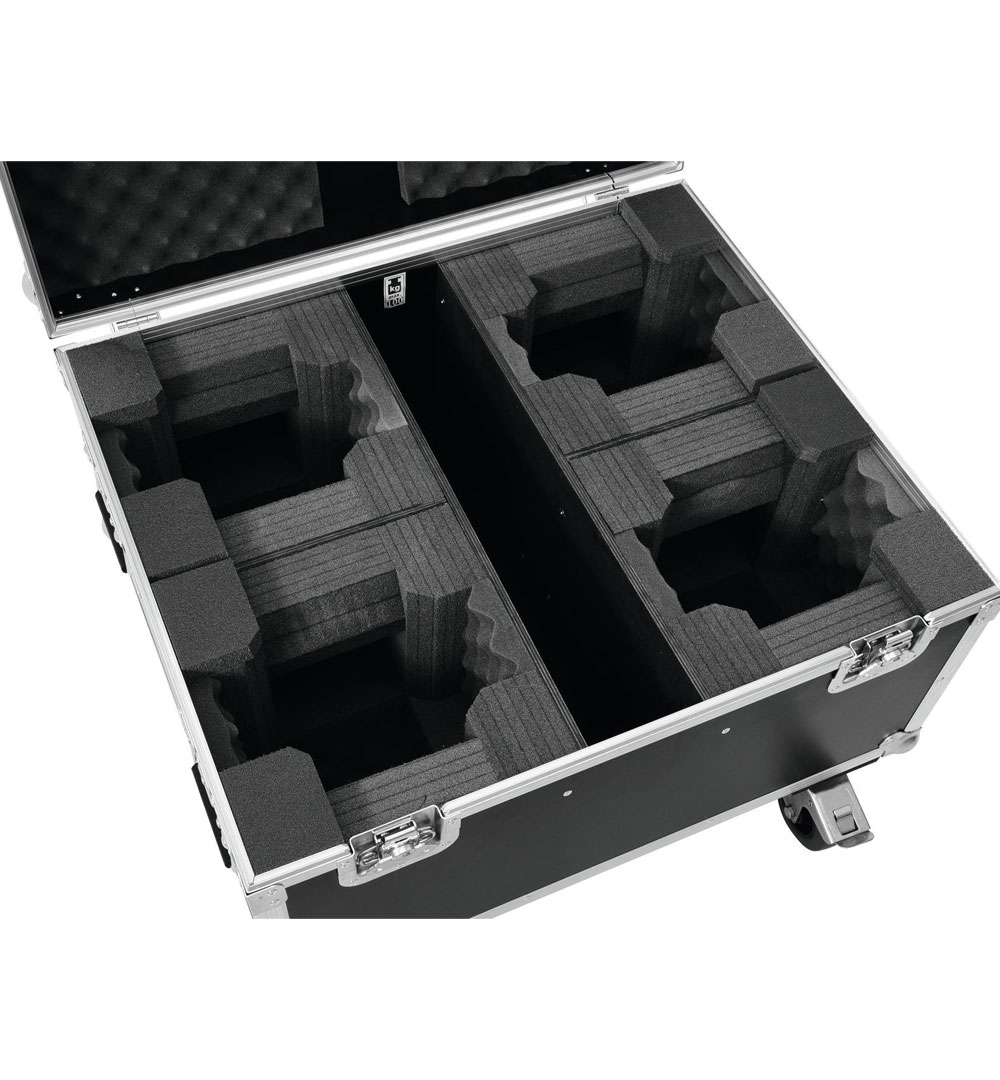 ROADINGER Flightcase 4x LED TMH-X1 Moving-Head Beam mit Rollen