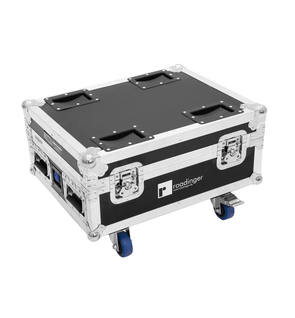 ROADINGER Flightcase 4x AKKU IP UP-4 QuickDMX mit Ladefunktion