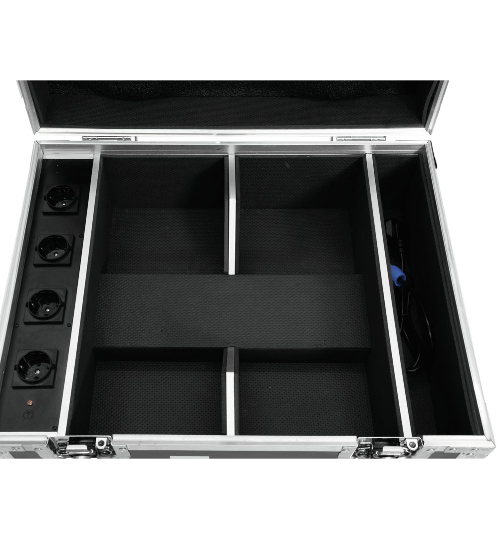 ROADINGER Flightcase 4x AKKU IP UP-4 QuickDMX mit Ladefunktion