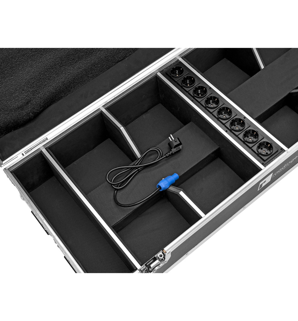 ROADINGER Flightcase 8x AKKU IP UP-4 QuickDMX mit Ladefunktion
