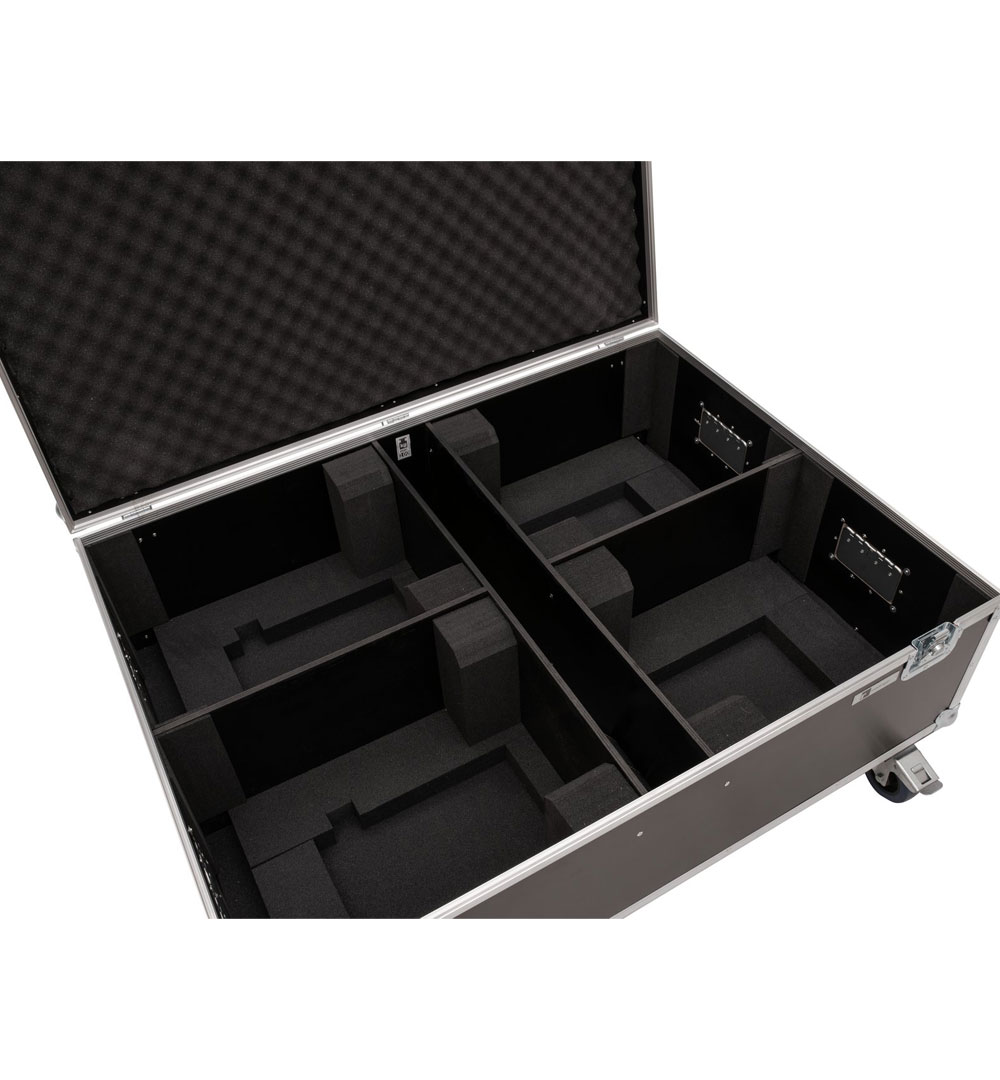 ROADINGER Flightcase 4x LED THA-150F Theater-Spot