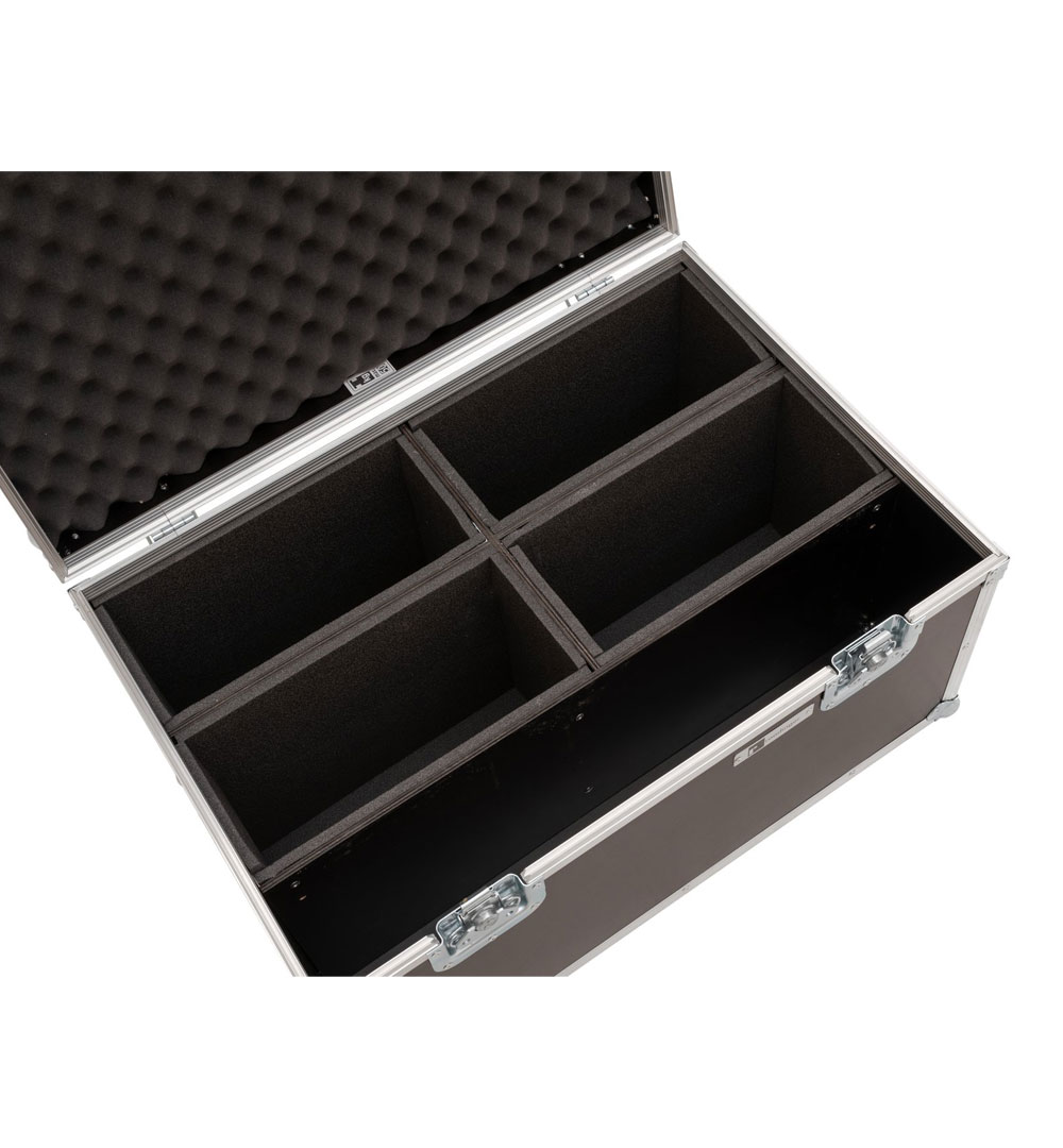 ROADINGER Flightcase 4x LED 4/7C-12 Silent Slim Spot