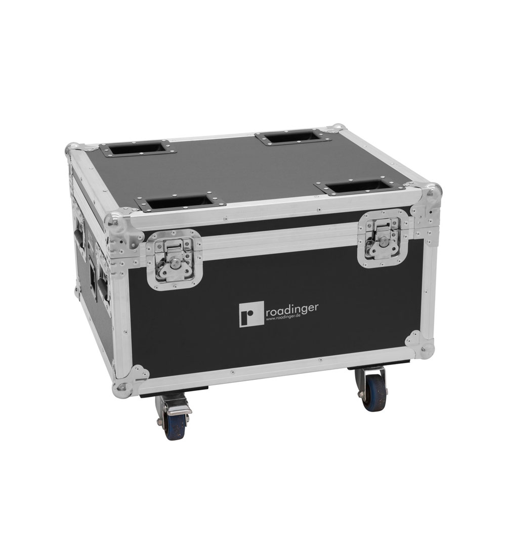 ROADINGER Flightcase 4x AKKU IP PAR 7 QCL WDMX mit Ladefunktion